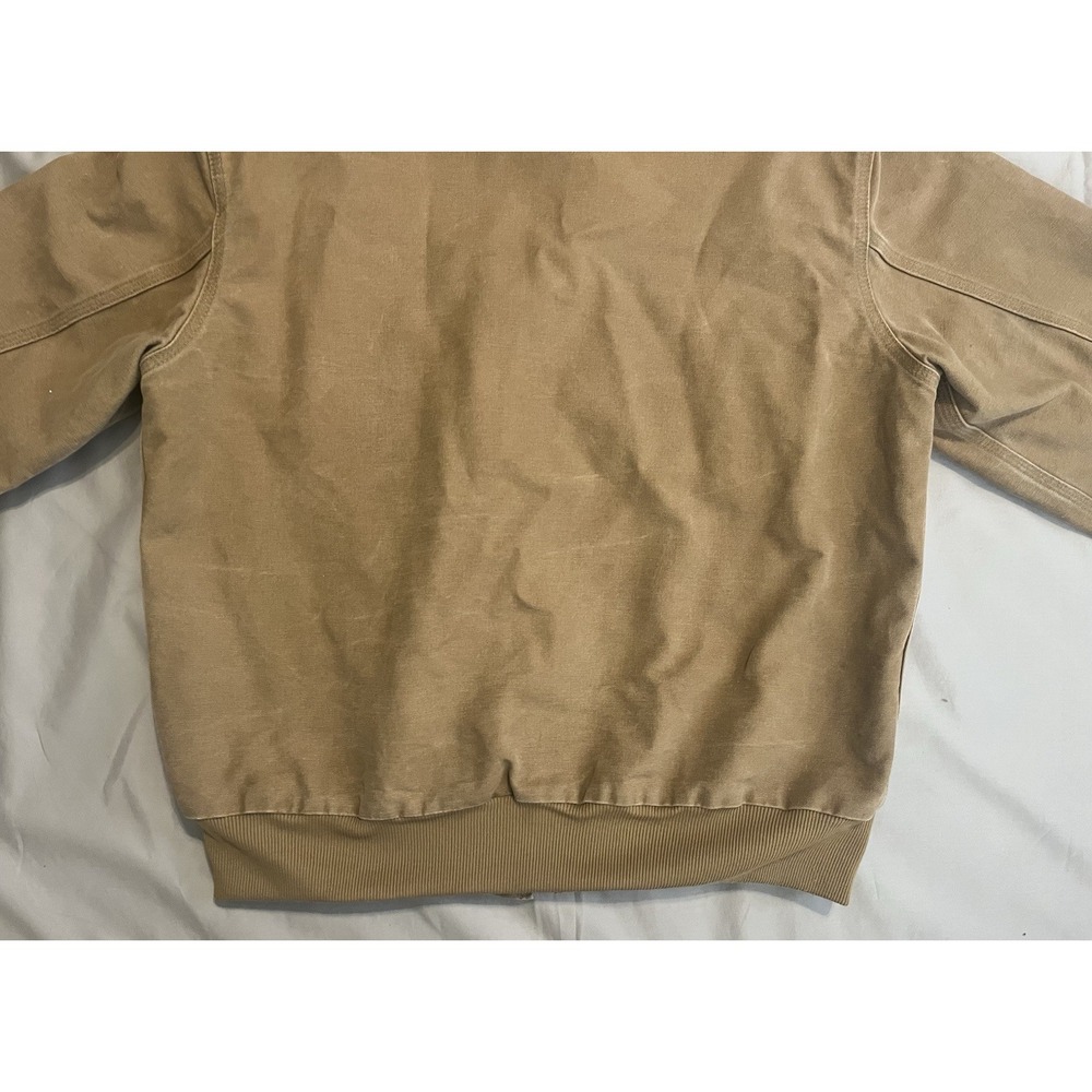 Carhartt Jacket Henkles & McCoy J25 CML Hooded Coat Tan Work Wear Distressed L - Picture 13 of 16